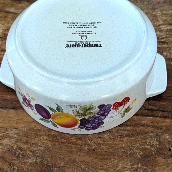 Vintage Lenox Summer Harvest Serving Dish Casserole Temper Ware - Picture 10 of 10